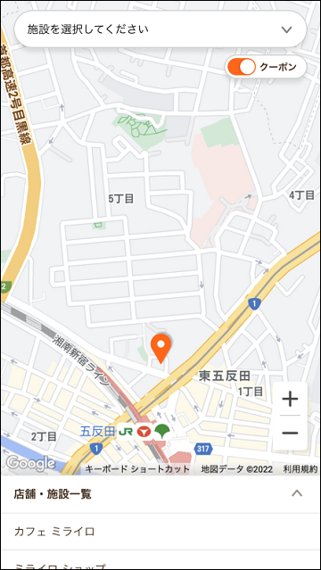ミライロマップ画面